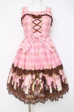 画像1: Angelic Pretty / 東京店リニューアルオープン5周年記念Chess Chocolateジャンパースカートセット  ピンク Y-26-05-10-161-AP-OP-SZ-ZY (1)