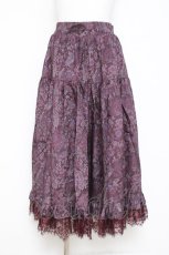 画像1: axes femme NOSTALGIE / ゴブラン風花柄スカート M ワイン Y-26-05-10-180-AX-SK-SZ-ZY (1)