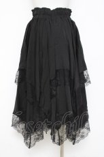画像2: axes femme / VTG風サテンイレヘムスカート F 黒 Y-26-05-10-182-AX-SK-SZ-ZY (2)