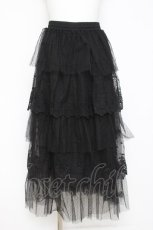 画像1: axes femme POETIQUE / チュールレースロングスカート  黒 Y-26-05-10-195-AX-SK-SZ-ZY (1)