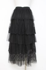 画像2: axes femme POETIQUE / チュールレースロングスカート  黒 Y-26-05-10-195-AX-SK-SZ-ZY (2)