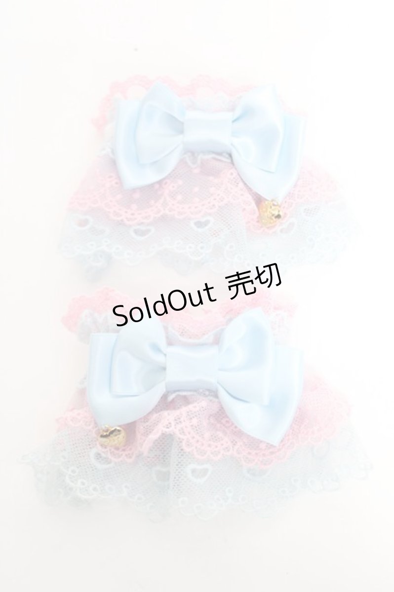 画像1: Angelic Pretty / ハートチャーム配色お袖とめ  ピンク×サックス Y-26-05-12-001-AP-ZA-SZ-ZY (1)