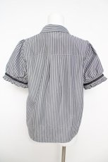 画像2: axes femme / 刺繍リボンセットブラウス  グレー Y-26-05-12-046-AX-BL-SZ-ZY (2)