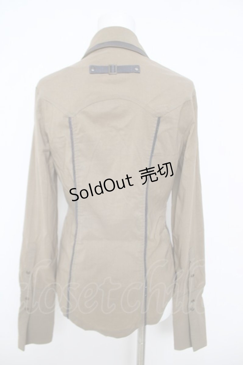 画像2: Ozz Croce / 龍プリントスナップボタンシャツ  カーキ Y-26-05-12-050-OO-BL-SZ-ZT396 (2)