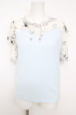 画像1: axes femme / フロッキーチュール切替プルオーバー  サックス Y-26-05-12-059-AX-TO-SZ-ZY (1)