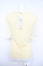 画像2: axes femme POETIQUE / ブーケリボン刺繍リブプルオーバー  イエロー Y-26-05-12-064-AX-TO-SZ-ZY (2)