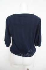 画像2: axes femme / あじさい刺繍カーディガン  紺 Y-26-05-12-066-AX-TO-SZ-ZY (2)