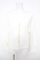 画像1: axes femme / パールデザインカットカーデ F 白 Y-26-05-12-073-AX-TS-SZ-ZY (1)