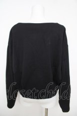 画像2: axes femme / パールデザインカットカーデ F 黒 Y-26-05-12-075-AX-TS-SZ-ZY (2)