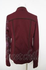 画像2: Ozz oneste / 袖刺繍チャイナジップトップス  ワイン Y-26-05-12-076-OO-TO-SZ-ZY (2)