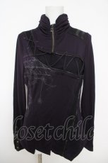 画像1: Ozz Croce / フロントメッシュハイネックカットソー  パープル Y-26-05-12-078-OO-TO-SZ-ZY (1)