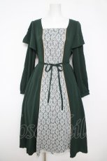 画像1: axes femme / バイカラーレトロワンピース M グリーン Y-26-05-12-095-AX-OP-SZ-ZY (1)