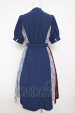 画像2: axes femme / レース切替ワンピース F 紺 Y-26-05-12-112-AX-OP-SZ-ZY (2)