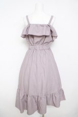 画像2: axes femme POETIQUE / ２ｗａｙフリルオフショルワンピース M ラベンダー Y-26-05-12-118-AX-OP-SZ-ZY (2)