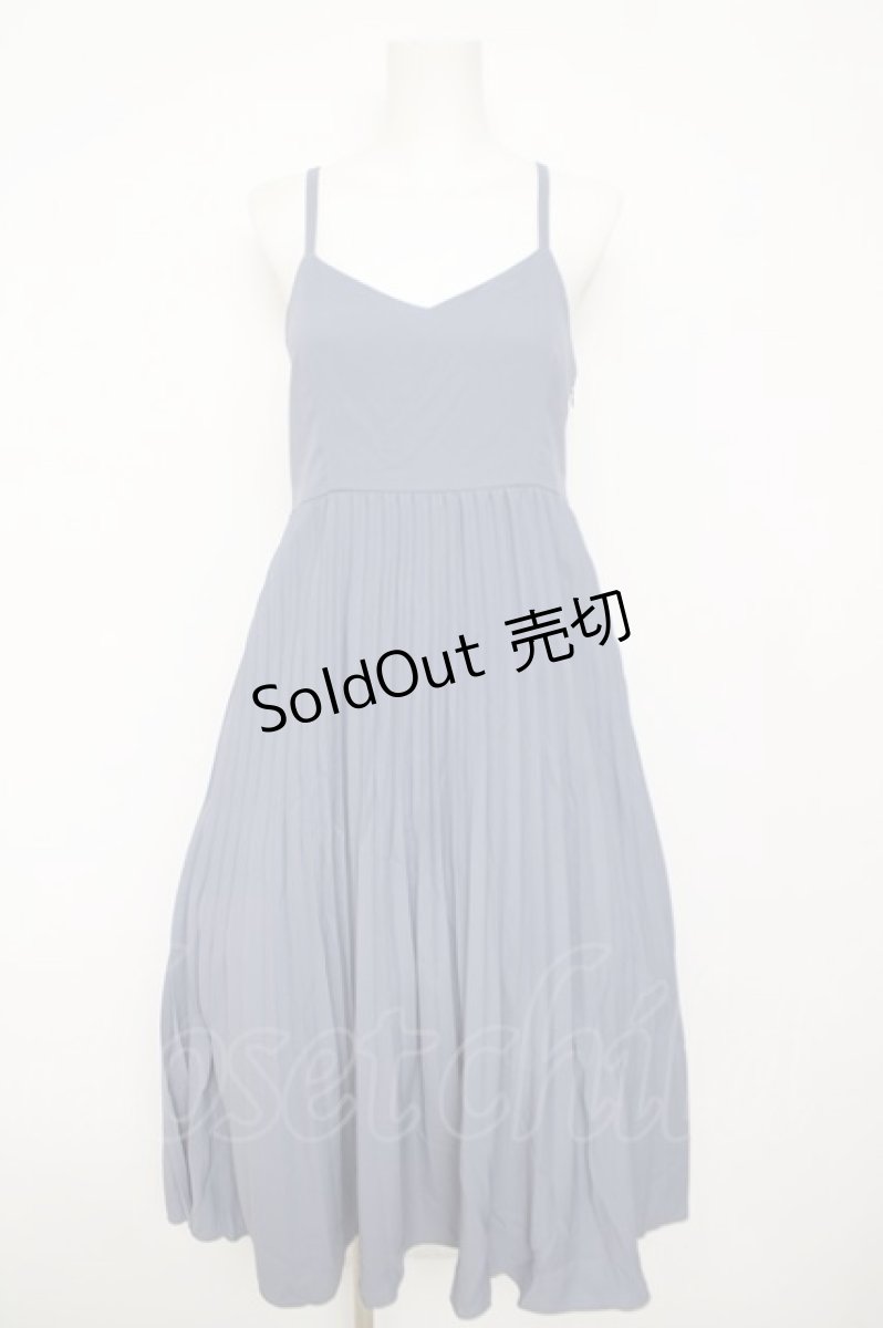 画像1: axes femme POETIQUE / プリーツデザインキャミワンピース M ブルーグレー Y-26-05-12-121-AX-OP-SZ-ZI (1)