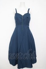 画像1: axes femme POETIQUE / フロントジップイレヘムワンピース M 紺 Y-26-05-12-122-AX-OP-SZ-ZY (1)