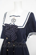 画像3: Amavel / クラシカルセーラーSetUp風ワンピース(ロング丈) F ネイビー Y-26-05-12-147-CA-OP-SZ-ZY (3)