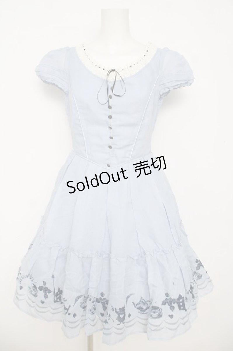 画像1: Secret Honey / リアルシルエットワンピース(Alice in Wonderland ver) 2 サックス Y-26-05-12-149-CA-OP-SZ-ZY (1)