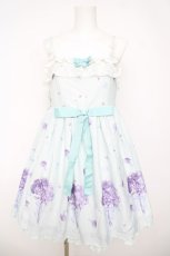 画像1: To Alice / 紫陽花柄ワンピース M サックス Y-26-05-12-150-LO-OP-SZ-ZY (1)