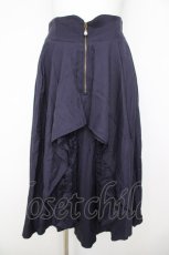 画像1: axes femme / ジップフリルスカート F 紺 Y-26-05-12-158-AX-SK-SZ-ZY (1)