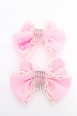 画像2: Angelic Pretty / アラカルトグログランリボンコーム  ピンク Y-26-05-12-002-AP-AC-SZ-ZY (2)