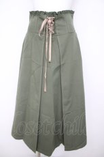 画像1: axes femme / レースアップスカート M グリーン Y-26-05-12-159-AX-SK-SZ-ZY (1)