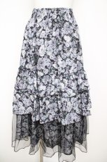 画像1: axes femme / フルールPTティアードスカート F 黒 Y-26-05-12-162-AX-SK-SZ-ZY (1)
