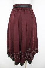 画像2: axes femme / チャイナ刺繍ジップ付スカート F ワイン Y-26-05-12-163-AX-SK-SZ-ZY (2)