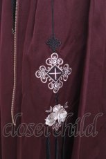 画像3: axes femme / チャイナ刺繍ジップ付スカート F ワイン Y-26-05-12-163-AX-SK-SZ-ZY (3)