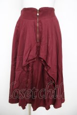 画像1: axes femme / ジップフリルスカート F ワイン Y-26-05-12-164-AX-SK-SZ-ZY (1)