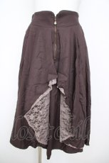 画像1: axes femme / ジップフリルスカート F 茶 Y-26-05-12-165-AX-SK-SZ-ZY (1)