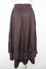 画像2: axes femme / ジップフリルスカート F 茶 Y-26-05-12-165-AX-SK-SZ-ZY (2)