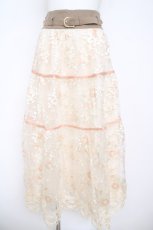 画像1: axes femme NOSTALGIE / フラワー刺繍スカート M 生成り Y-26-05-12-167-AX-SK-SZ-ZY (1)