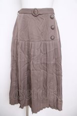 画像1: axes femme / 切替プリーツミディスカート F グレージュ Y-26-05-12-169-AX-SK-SZ-ZY (1)