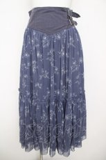 画像1: axes femme / 花柄ボリュームチュールスカート M 紺 Y-26-05-12-175-AX-SK-SZ-ZY (1)