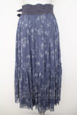 画像2: axes femme / 花柄ボリュームチュールスカート M 紺 Y-26-05-12-175-AX-SK-SZ-ZY (2)
