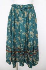 画像1: axes femme / キンモクセイ柄イレヘムスカート M グリーン Y-26-05-12-176-AX-SK-SZ-ZY (1)