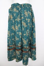 画像2: axes femme / キンモクセイ柄イレヘムスカート M グリーン Y-26-05-12-176-AX-SK-SZ-ZY (2)