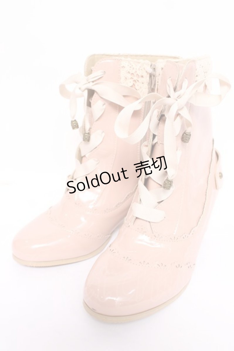 画像1: axes femme / レースアップレインブーツ L アワピンク Y-26-05-12-030-AX-SK-SZ-ZY (1)