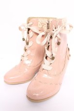画像1: axes femme / レースアップレインブーツ L アワピンク Y-26-05-12-030-AX-SK-SZ-ZY (1)