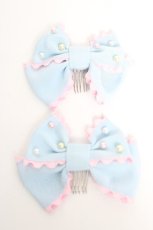 画像1: Angelic Pretty / カラフルパールコーム  サックス Y-26-05-12-005-AP-AC-SZ-ZY (1)