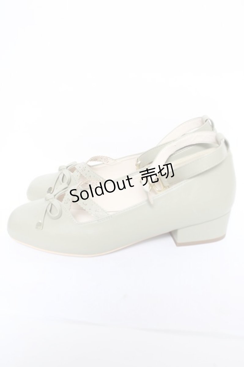 画像2: axes femme POETIQUE / ローヒールスクエアパンプス L グリーン Y-26-05-15-034-AX-SH-SZ-ZY (2)