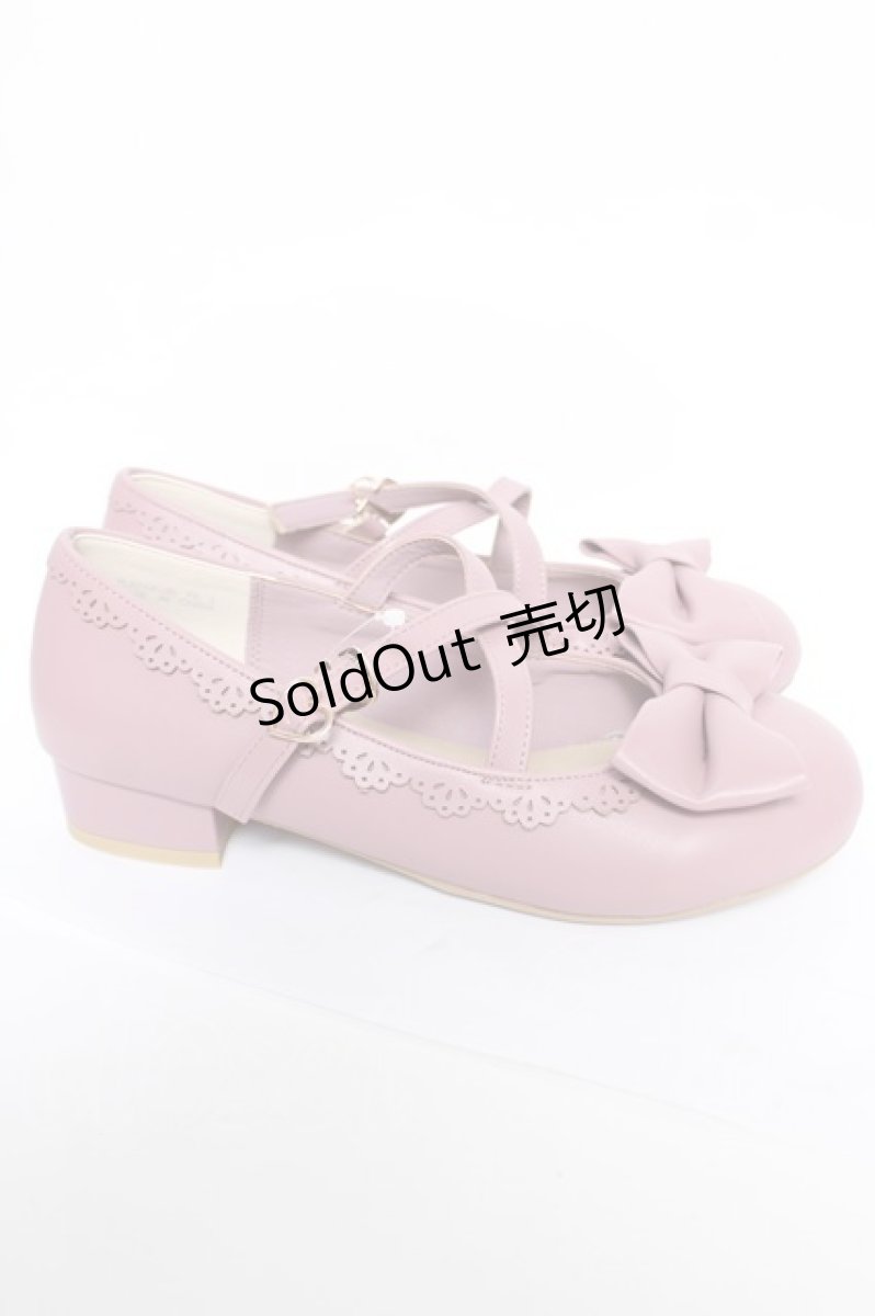 画像4: axes femme kawaii / クロスベルトリボンパンプス L ピンク Y-26-05-15-038-AX-SH-SZ-ZY (4)