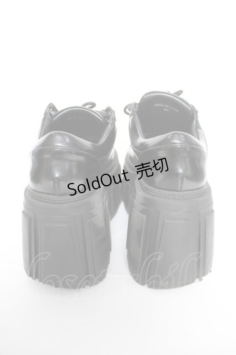 画像3: JUST ABOUT / 厚底レースアップシューズ 6M ブラック Y-26-05-15-045-PU-SH-SZ-ZY (3)