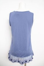 画像2: axes femme / レース配色タンクトップ  ブルー Y-26-05-15-060-AX-TO-AS-ZY (2)