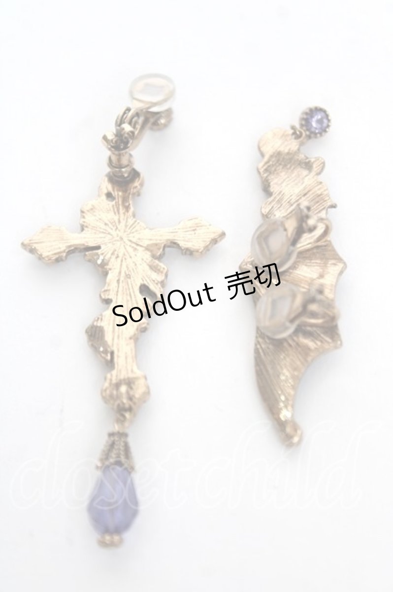 画像2: axes femme / 薔薇十字イヤリング  ゴールド Y-26-05-15-001-AX-AC-SZ-ZY (2)