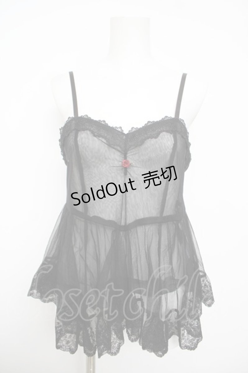 画像1: axes femme / チュール重ねイレヘムビスチェ F 黒 Y-26-05-15-066-AX-TO-SZ-ZY (1)
