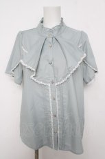 画像1: axes femme / 綿混ラッフルフリルブラウス F ミント Y-26-05-15-071-AX-BL-SZ-ZY (1)