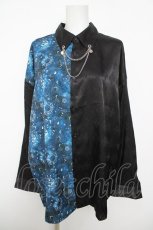 画像1: rezen / 陰陽師×占星配色シャツ  瑠璃色 Y-26-05-15-079-LO-BL-SZ-ZY (1)