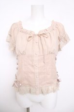 画像1: axes femme / コットンレース切替トップス  生成り Y-26-05-15-096-AX-TO-SZ-ZY (1)